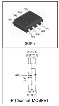 RU30L15H SOP-8 -30V/-14.5A P-Channel Advanced Power MOSFET Semiconductor Diode MOS