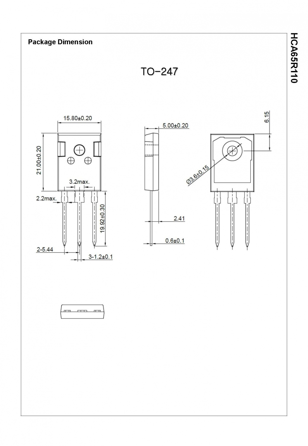 HCA65R110 TO-247 50V N-Channel Super Junction MOSFET