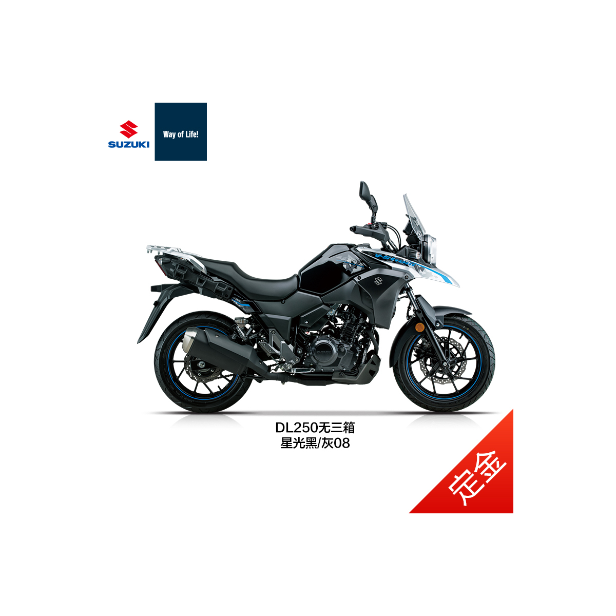 【定金】豪爵铃木 DL250-A ABS 摩托车 250cc双缸旅行无三箱