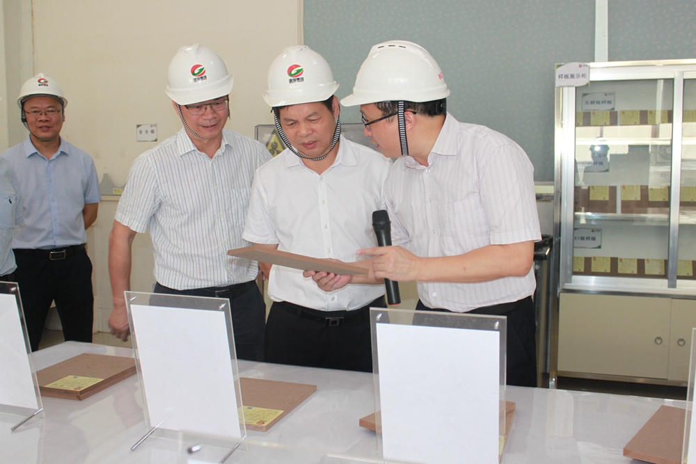 2019年9月5日，自治区市场羁系局局长巫门第（中）到国旭五洲公司实地考察