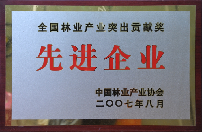 天下林业工业突出孝顺奖先进企业