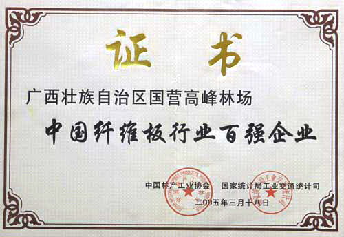 中国纤维板行业百强企业