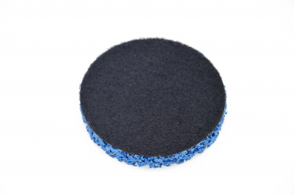 Clean and strip disc with velcro backing - blue