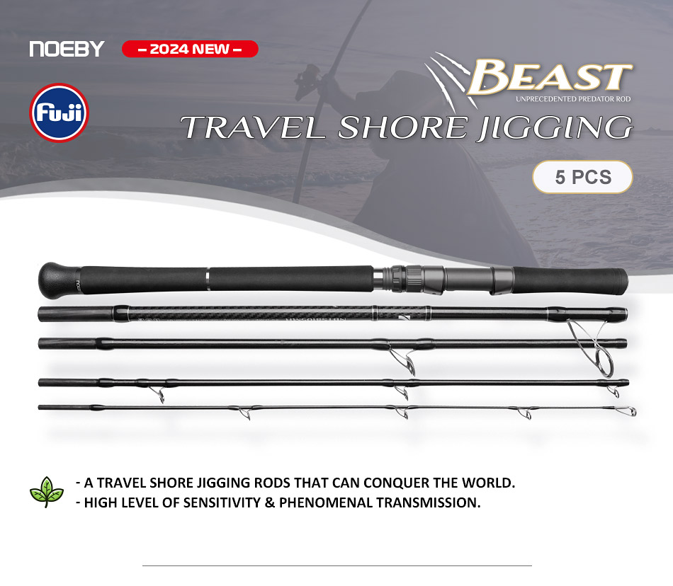 Noeby-Beast Travel Shore Jigging Fishing Rod, Boarding Spinning Rods