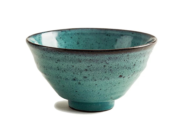 绿釉黑泥饭碗