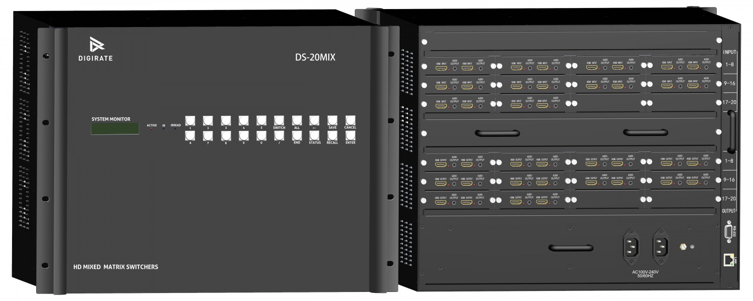 DS-20MIX 20路高清混淆信号插卡式主机