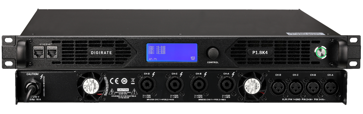 PA系列DSP网络数字功率放大器 P1.3K / P3.0K / P1.8K4 / P2.6K4 / P4.0K4 / P6.0K4 / P8.0K4 /